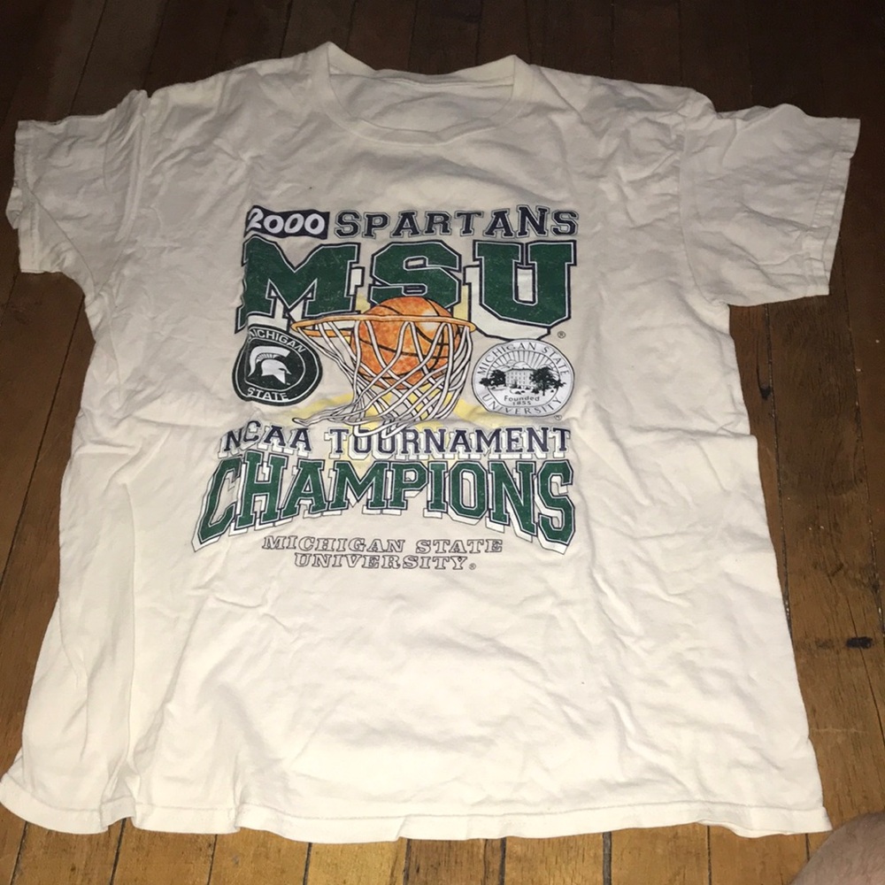 Michigan State University 'Spartans' NCAA Tournament‎ Tee - White/Green